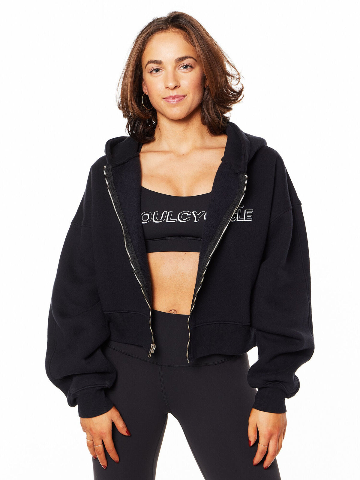 MARISSA CROP ZIP SWEATSHIRT