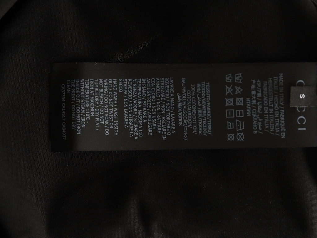Gucci Wheat-Wreath Emblem Graphic T-Shirt - Black